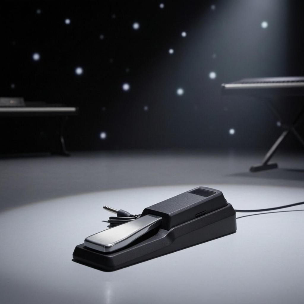 Sustain Pedal Universal with Polarity Switch Instrument Accessory for Keyboardists,