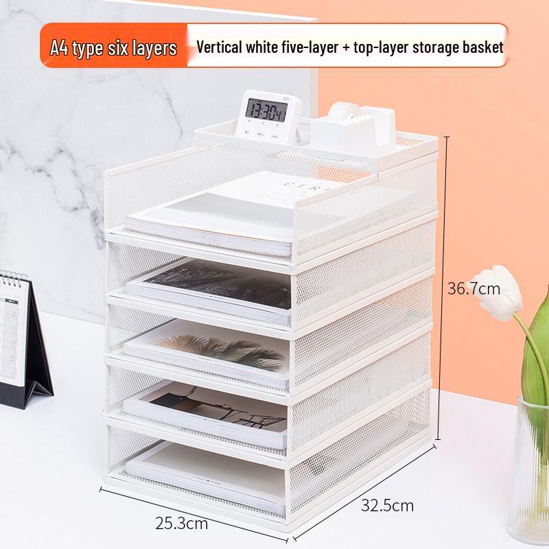 A3A4 Metal File Holder & Multi-layer Office Storage Rack