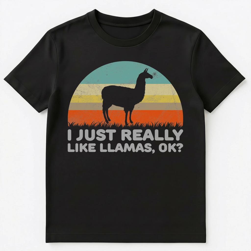 Funny I Just Really Like Llamas Ok T Shirt Unisex T-Shirt