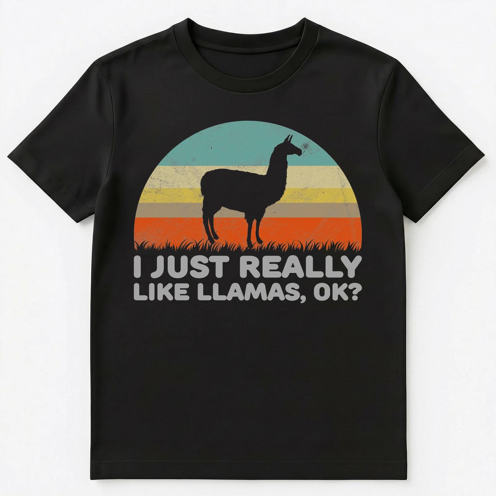 

Funny I Just Really Like Llamas Ok T Shirt Unisex T-Shirt L