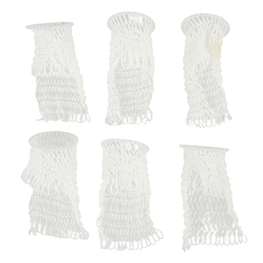 6 Stück Billardtisch Netztasche Bodenlos Ausgehöhlt Nylon Billardtisch Tasche Zubehör Weiß