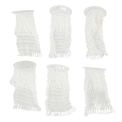 6Pcs Pool Table Mesh Bag Bottomless Hollow Out Nylon Billiard Table Pocket Accessories White