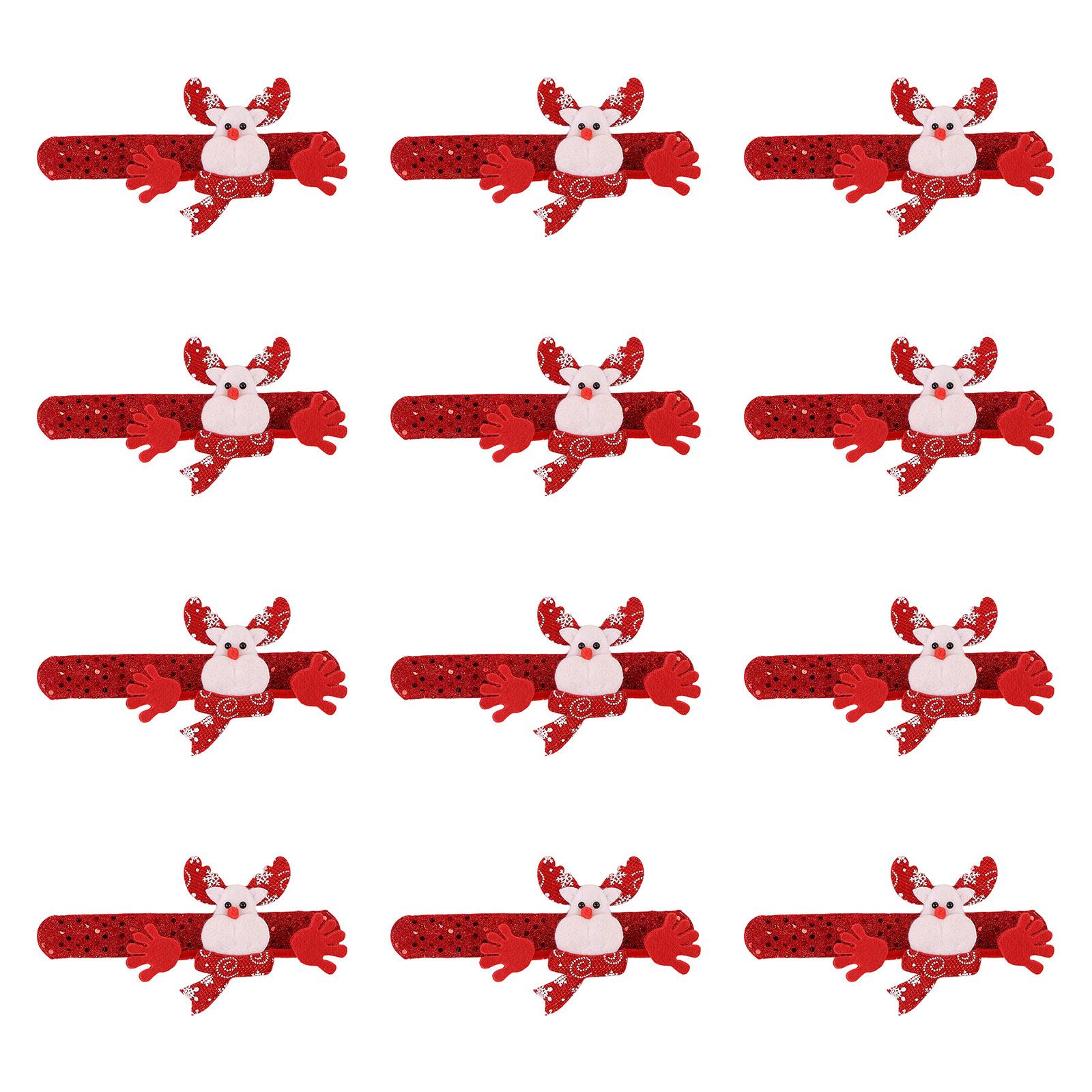 

12 шт. Рождественские браслеты-хлопушки Праздничные браслеты-хлопушки для детей и взрослых Рождественские товары для вечеринки Наполнители для чулок C