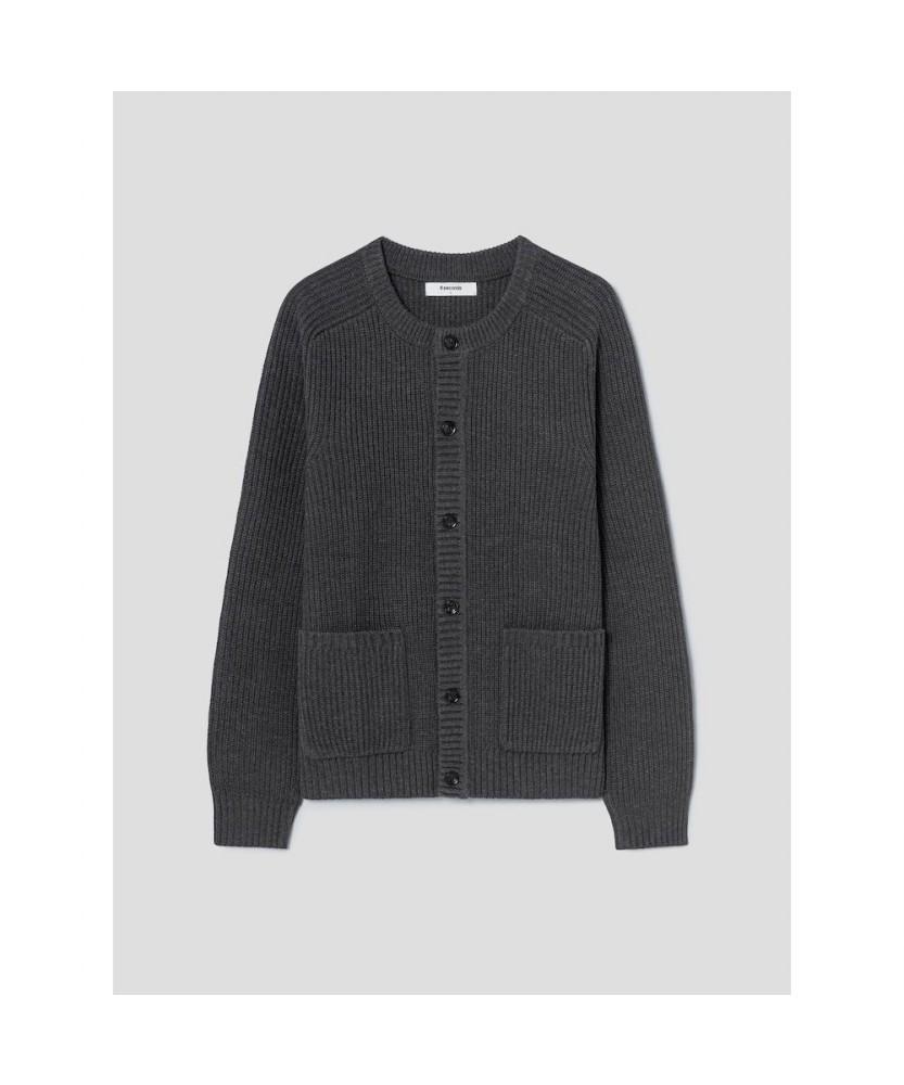 8Seconds Heavy Gauge Round Neck Cardigan Ash