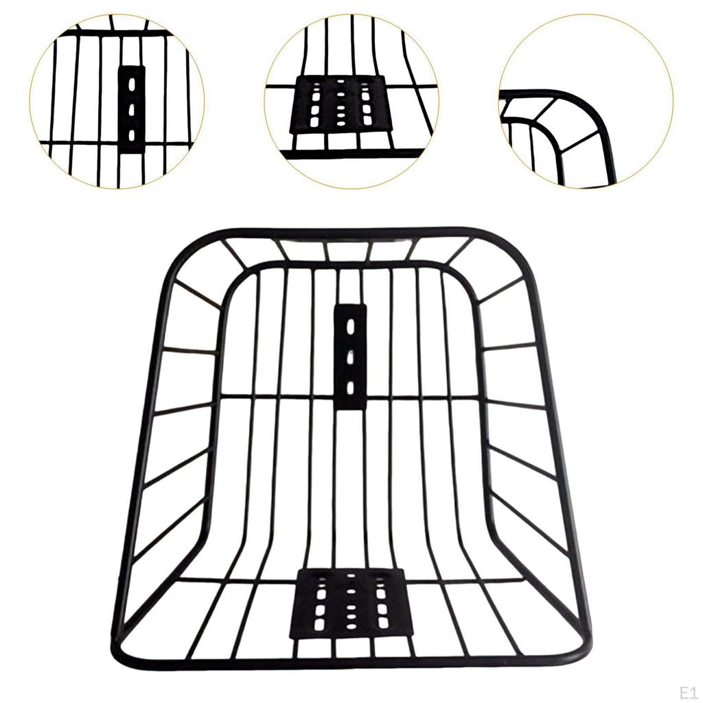Tylny Koszyk Rowerowy Metalowy Bez Pokrywy Uniwersalne Akcesorium Solidny Łatwy w Montażu Wzmocniony