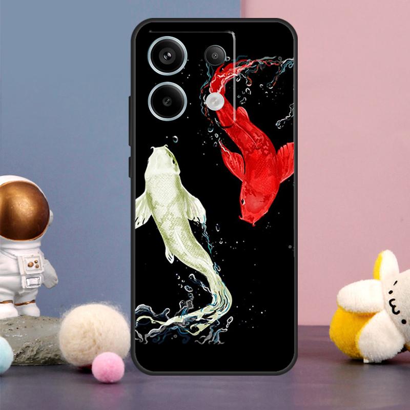 Ying Yang Koi Fish Case For Xiaomi Redmi Note 9 10 11 12 13 Pro Plus 12S 11S 10S 9S Remdi 12 13 C 9C 10C Cover