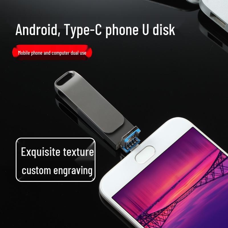 3-in-1 High-Speed Metal USB 3.0 - Phone, PC & Android, Custom Logo Option