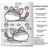 10pcs Cat Fish Car Stickers Auto Wheel Brow Bumper Sticker Scratches Cover Body Decoration Decals Motorcycle Waterproof Decals