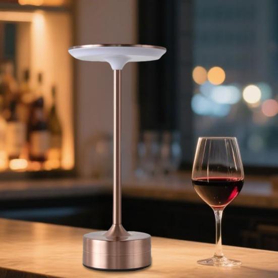 Touch Control LED Lamp Rechargeable Night Light with 3 Color Temperatures Portable Cordless Nightstand Light for Bedside Desk &Restaurant