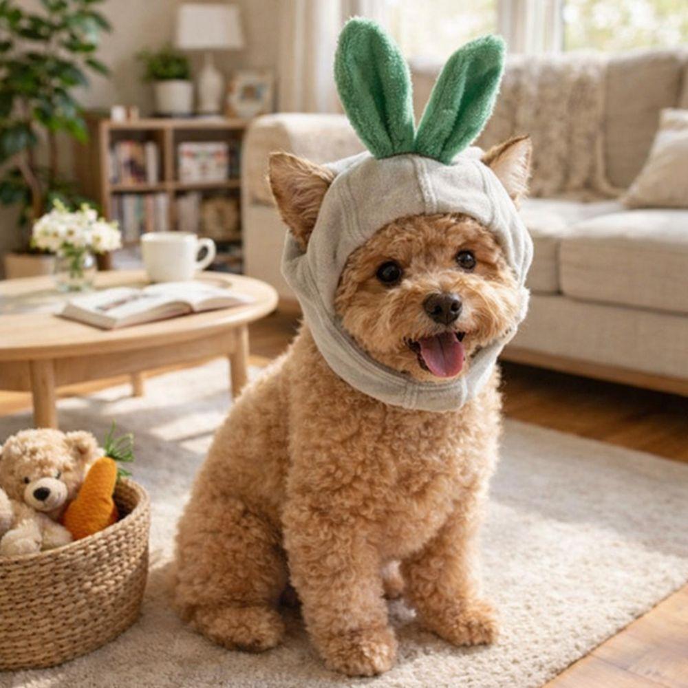 Pet Costume Cartoon Pet Garlic Hat Funny Comfortable Cat Head Cover Soft Pet Headgear Cosplay Event