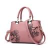 Stylish And Versatile Women's Tote Handbag With Elegant Embroidered Leaf Design