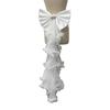 Classical Wedding Sash Bows Waist Decoration Large Bows Towing Multilayer Sheer Veil For Wedding Bride Waist Styling