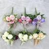 Artificial Rose and Rice Ear Bouquet for Home Decor and Wedding Props
