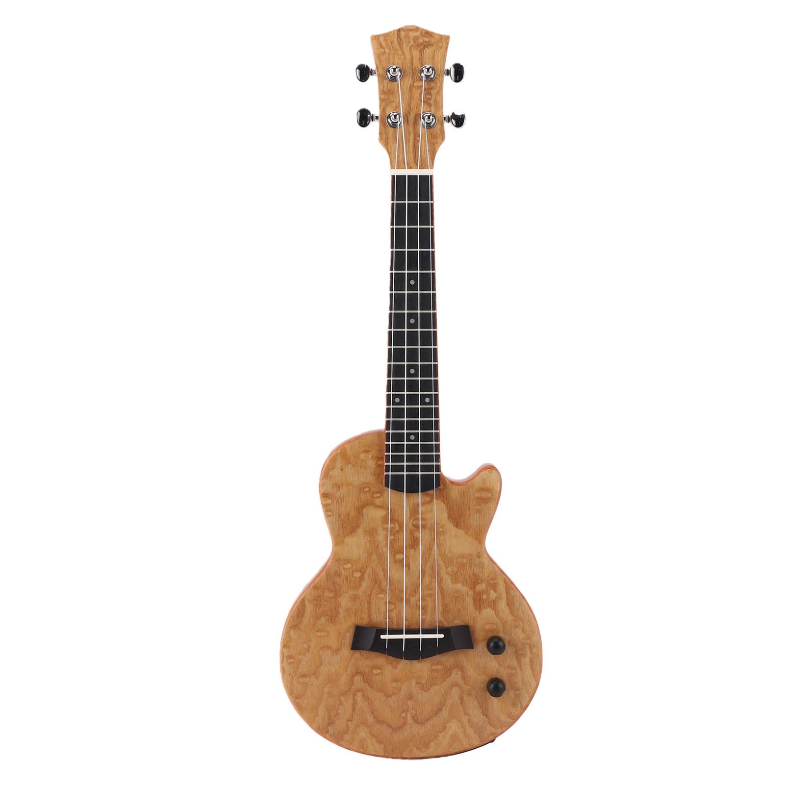 23 Inch Electric Ukulele Bluetooth Rechargeable Electric Ukulele Student Practice Instrument with Storage Bag
