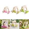 Cozy Wooden Hamster Bed Hideout Tunnel Soft Resting Place for Small Animals Cage Activity Toy