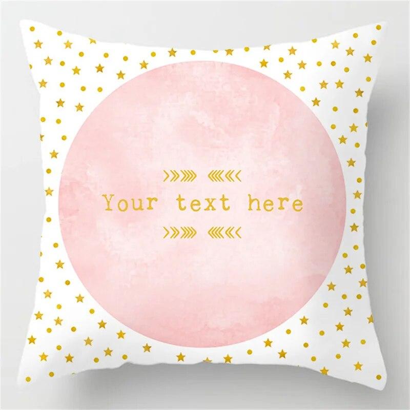 Pink Feather Pillowcase Decorative Bed  Car Sofa Cushion Cover Home Fashion Cute