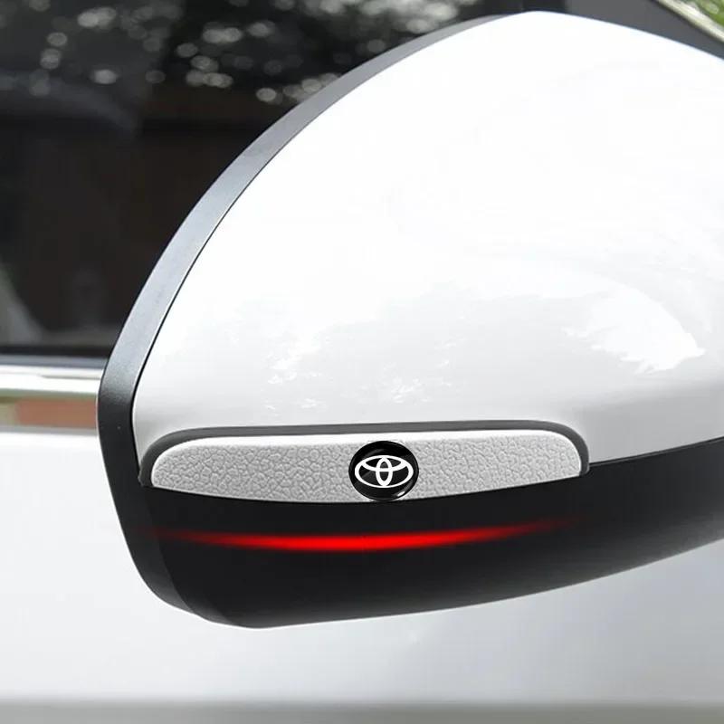 4pcs Car Door Anti-Collision Strip Rearview Mirror Protection Sticker for Toyota TRD Prius Avensis Rav4 Auris Yaris Verso Land Cruiser