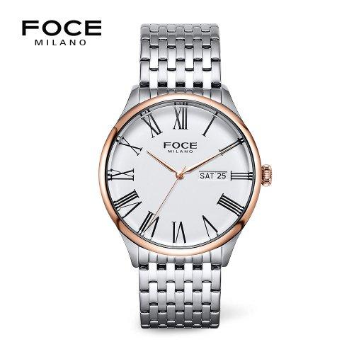 [FOCE] FOCE Men s 40mm Day-Date Metal Watch FM7601GM-WRG FREE