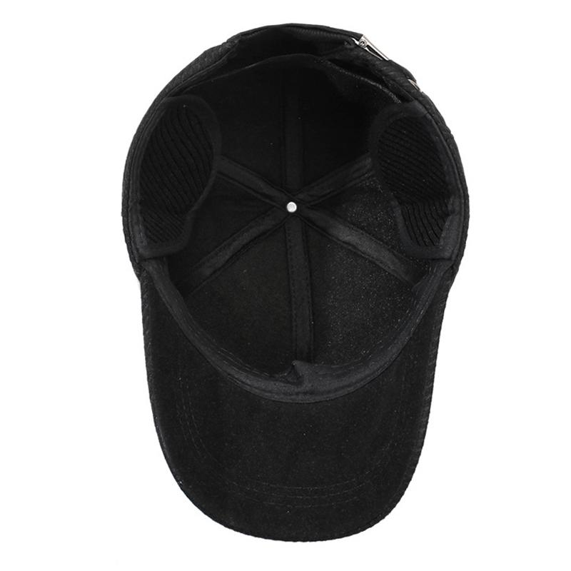 Chapeau Homme Automne Hiver Bonnet Chaud Casquette de Baseball Âge Moyen Extérieur Velours Épais Coton