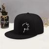 Simple Cat Print Design Flat Brim Hat Unisex Fashionable Outdoor Breathable Duck Bill Sports Hat