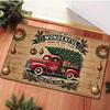 Durable Christmas Rug Soft Touch Floor Rug Farmhouse Aesthetic Hallway Carpet Indoor