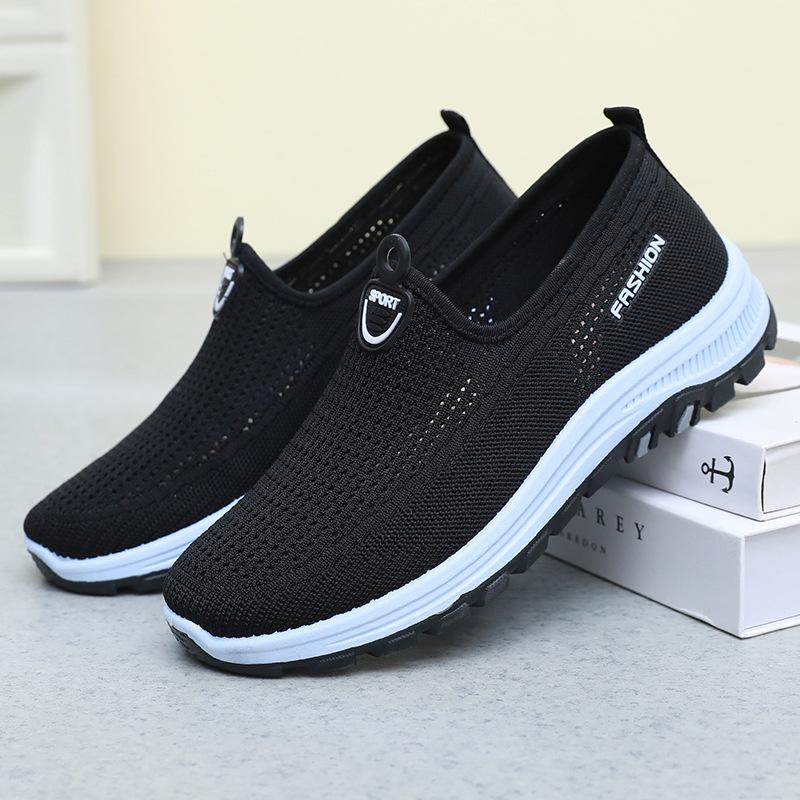 Sapatos Casuais Esportivos Masculinos para Exterior, Corrida, Caminhada, Cor Sólida, Malha Tricotada, para Primavera e Verão