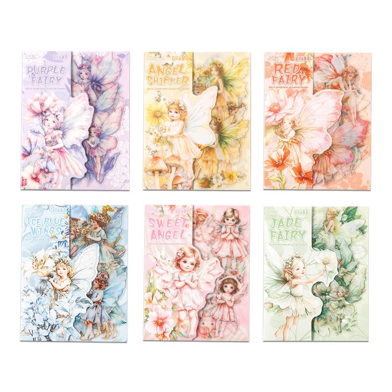 30-Piece Fairy & Angel Character Stickers, Magical Fantasy Designs, for Journal Decoration & DIY Crafts