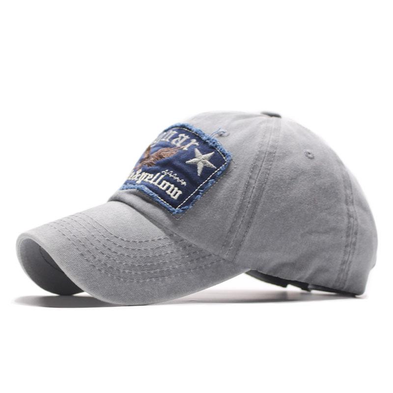 Spring and Autumn Retro Hong Kong Style Washed Cotton Embroidery Alphabet Baseball Cap Men's and Women's Casual Youth Cap Tide