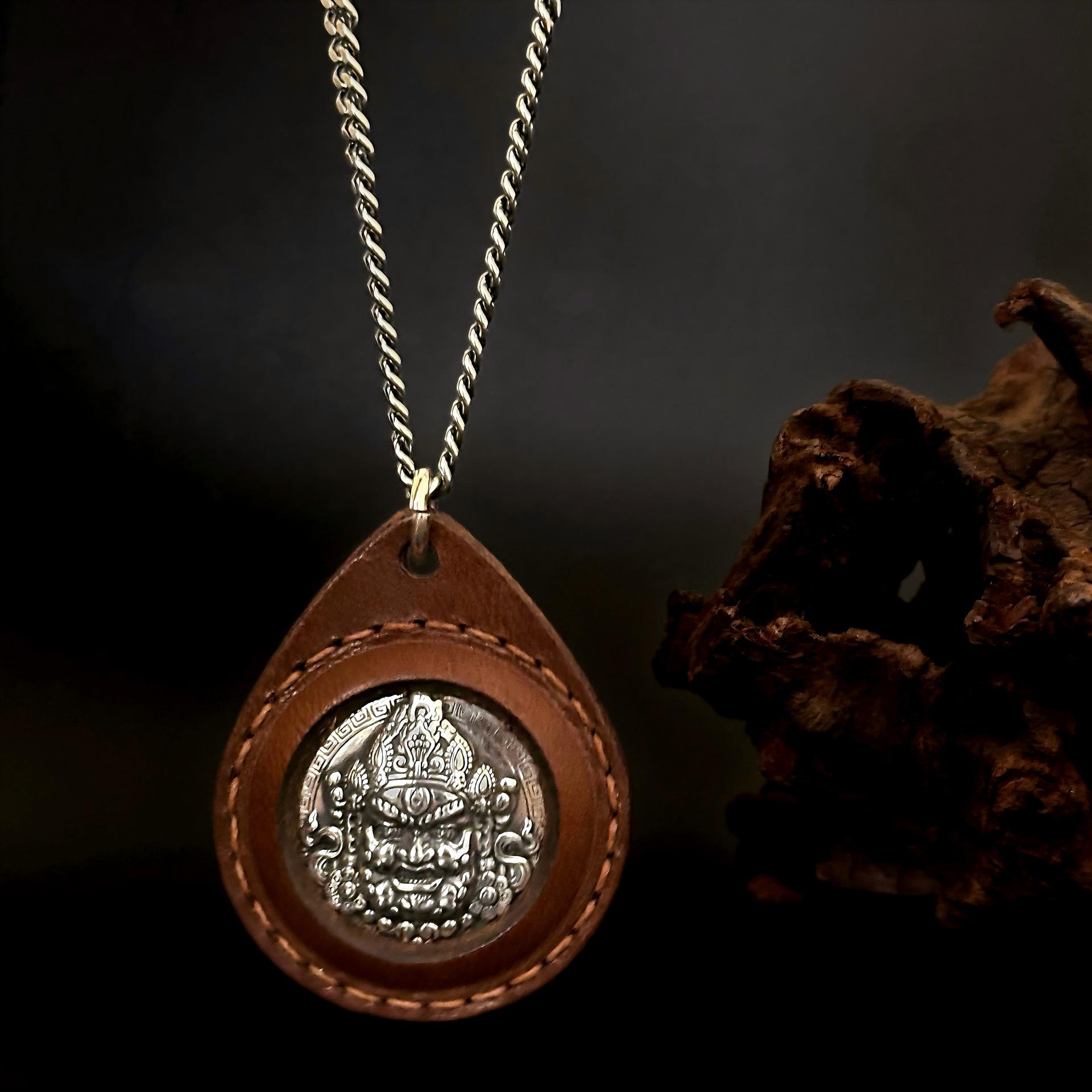 

S925 Sterling Silver Jambhala Buddha Pendant with Leather Case S925 Silver