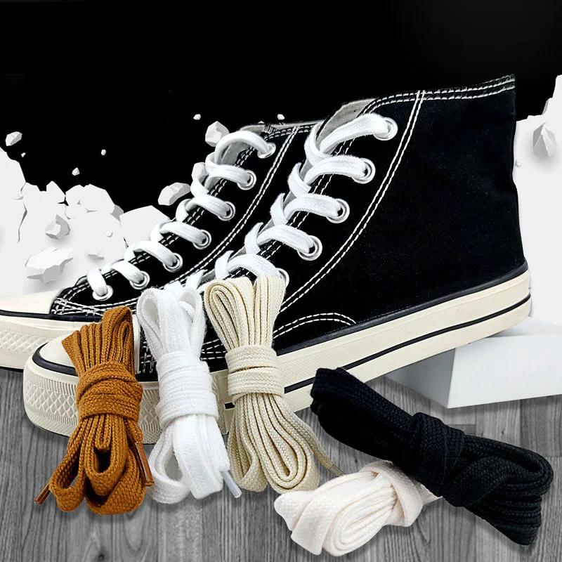 Nové ploché bavlněné tkaničky do tenisek AF1 AJ1 Tkaničky High-top Plátěné ležérní tkaničky Bez elasticity Tkaničky Pánské Dámské