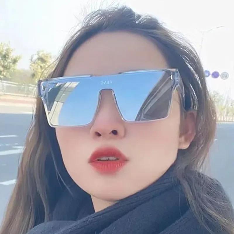 Vintage Big Frame Oversized Sunglasses Camping Stage Performance Shades Uv400 Protection Sunglasses For Women & Men