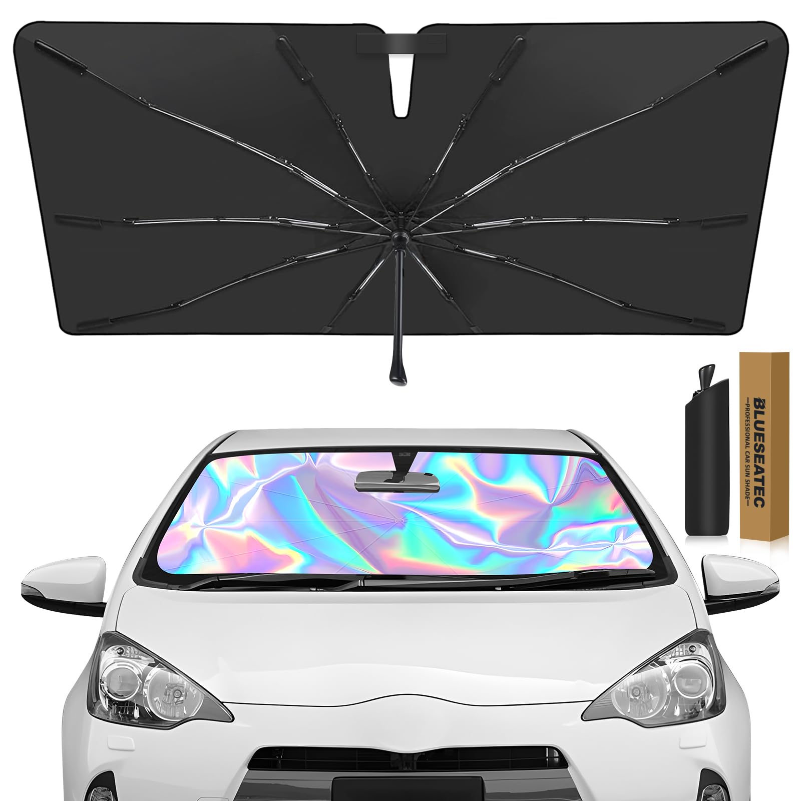 

в BLUESEATEC Toyota Aqua 10 Серия Солнцезащитный экран на лобовое стекло Aqua Автомобильный солнцезащитный экран 10x Сильная блокировка тепла Защита от УФ-лучей Защита от УФ-лучей Защита конфиденциальности