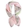 68Cm Cashew Flower Rose Pattern Silk Scarf Women'S Simulated Silk Fresh And Elegant Versatile Fashion Decorative Square Scarf