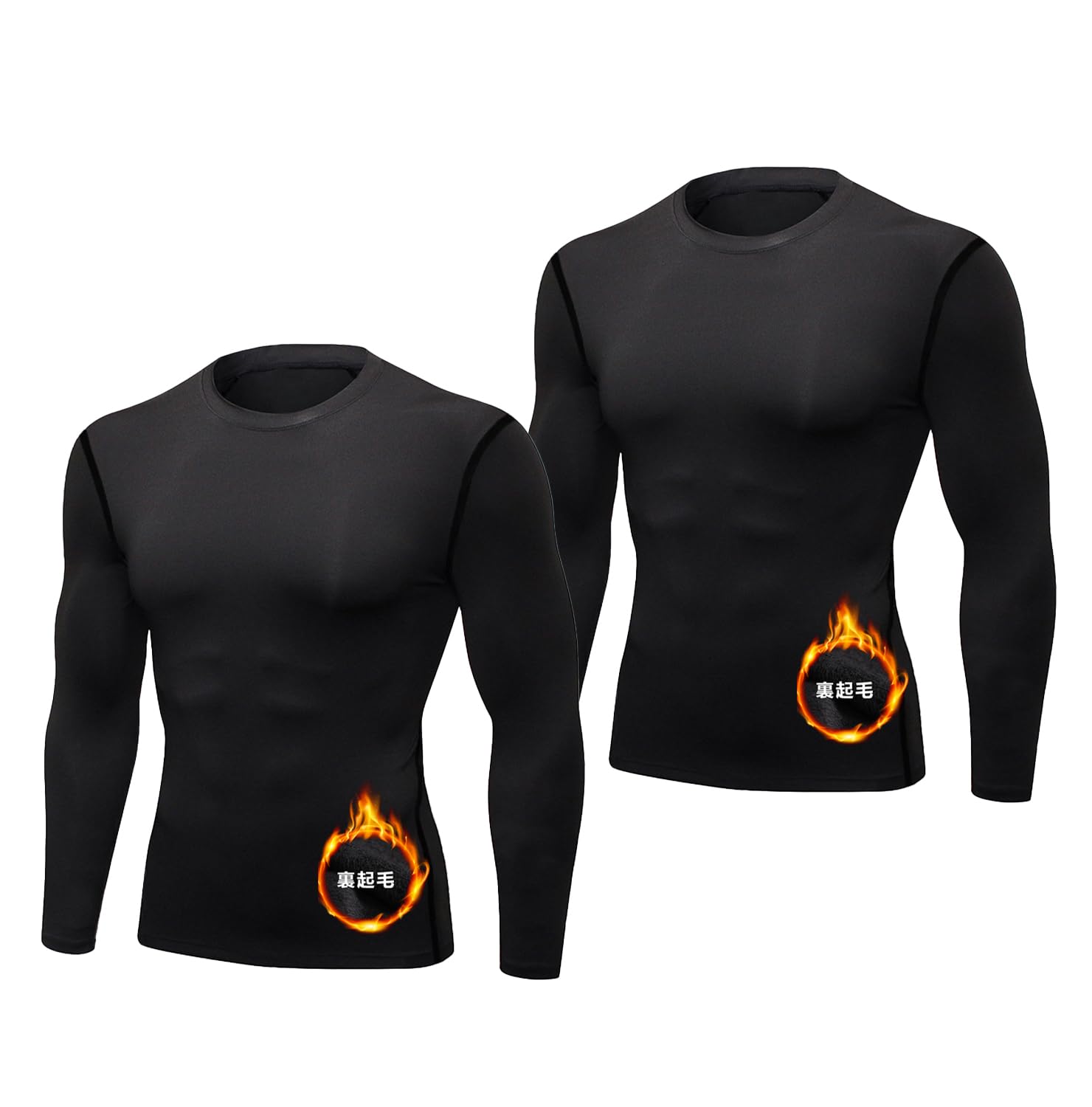 

XiXiV Компрессионное длинное теплое термобелье для холодной погоды для бега и холодной погоды и мужские футболки с флисовой подкладкой, с рукавом, нижнее белье,