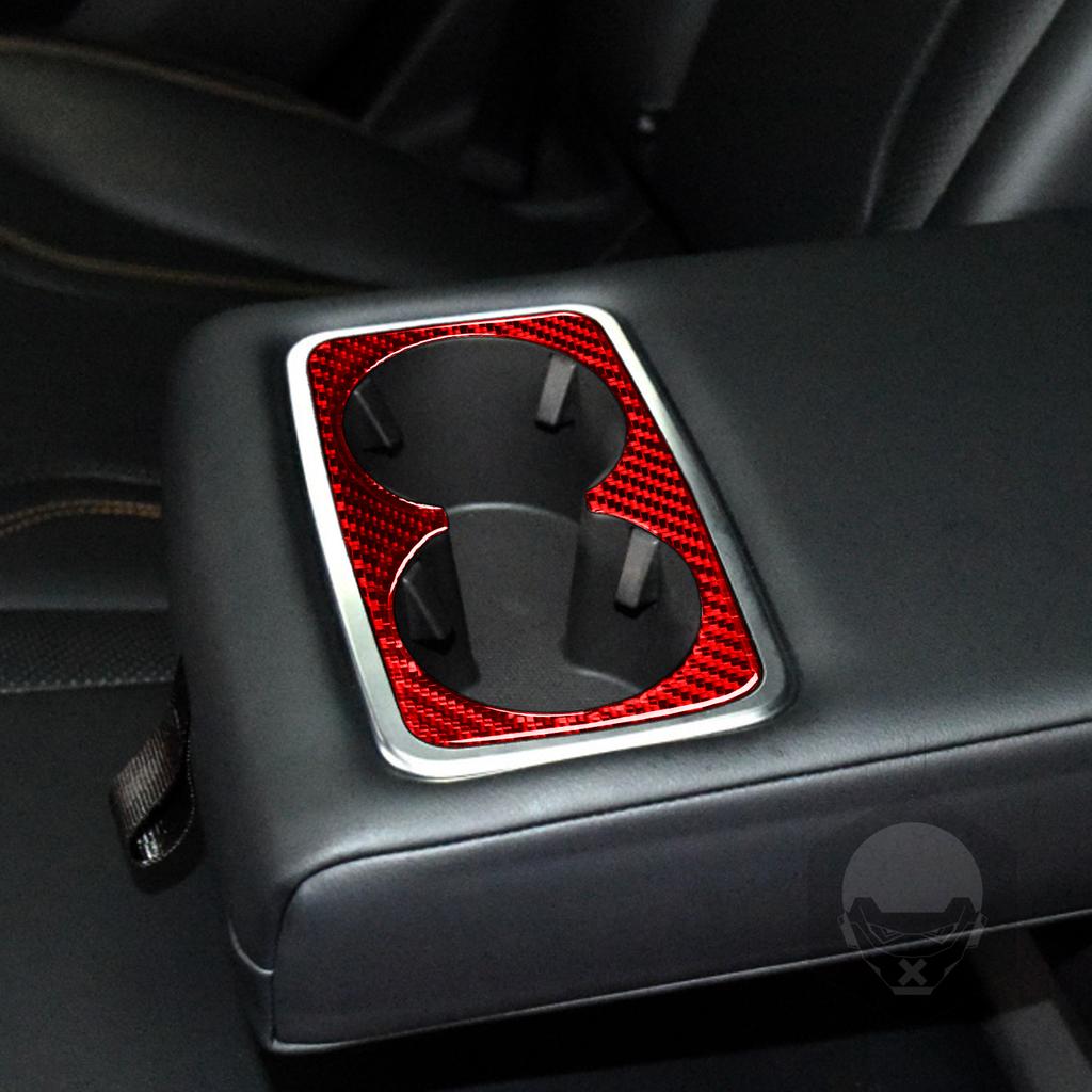 For Ford Mustang Mach E  2022 Car Accessories Auto Interior Rear Cup Holder Panel Trim Sticker Modification Decoration