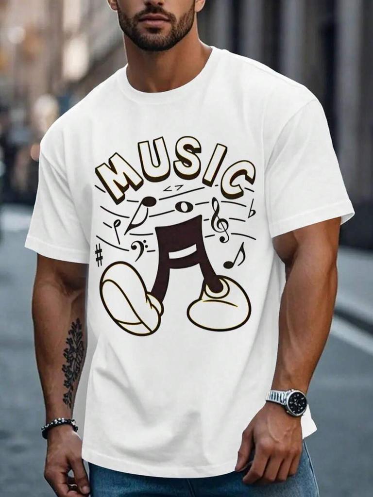 Summer Unisex's Fashion Graphic Short-Sleeved T-Shirts With Lettering Prints