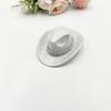 Mini Neon Glitter Cowboy Hat Hair Clip Glowing Disco Party Decoration Accessories 10 cm Holographic Party Disco Supplies