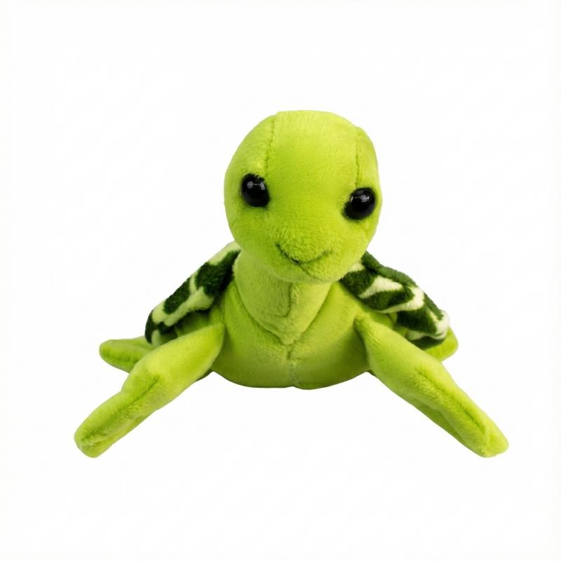 Four Sizes Cute Green Tortoise Doll Stuffed Like Real Aquatic Animal Plushie Sleeping Companion Gift 15cm with loop