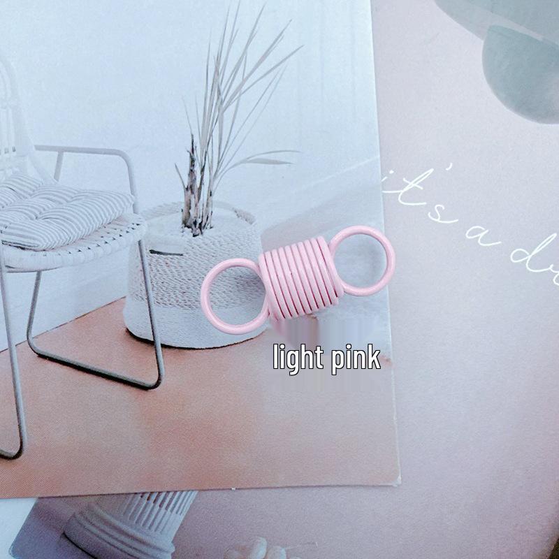 Colorful Enamel Spiral Stretch Spring Buckle 8-Shape Double Circle Connector for DIY Jewelry Accessories