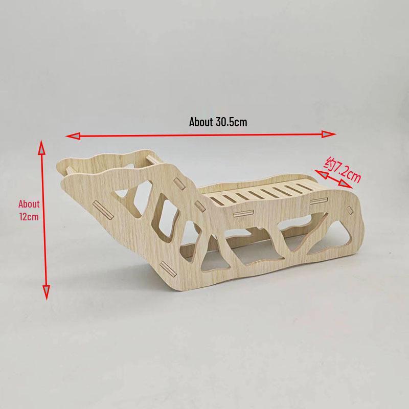 Natural Wooden Hideaway House for Hamsters: Underground Cave Style, Perfect for Golden and Dwarf Breeds.