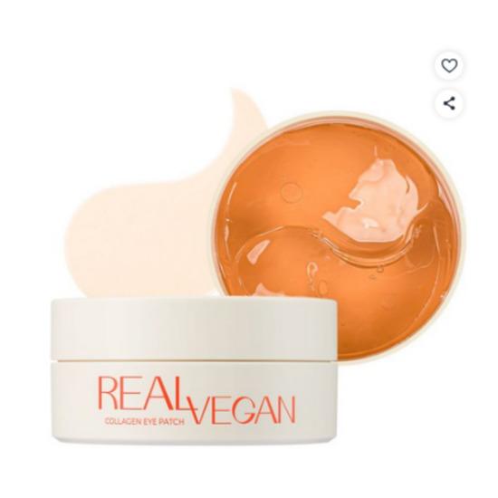 KLAVUU Real Vegan Collagen Eye Patch Hydrating & Firming Hydrogel Eye Patches 60 Sheets