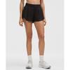 Lululemon Fast And Free High Rise Split Short 3   Crinkle Black