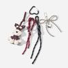Yogodlns New Cute Puppy Shape Bow Handbag Pendant Fashion Woven Rope Versatile Backpack Pendant Versatile Bag Parts Accessories