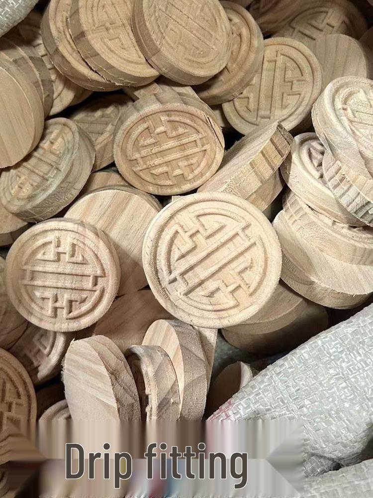 Chinese & Japanese Solid Wood Carved Roof Tile Accessories