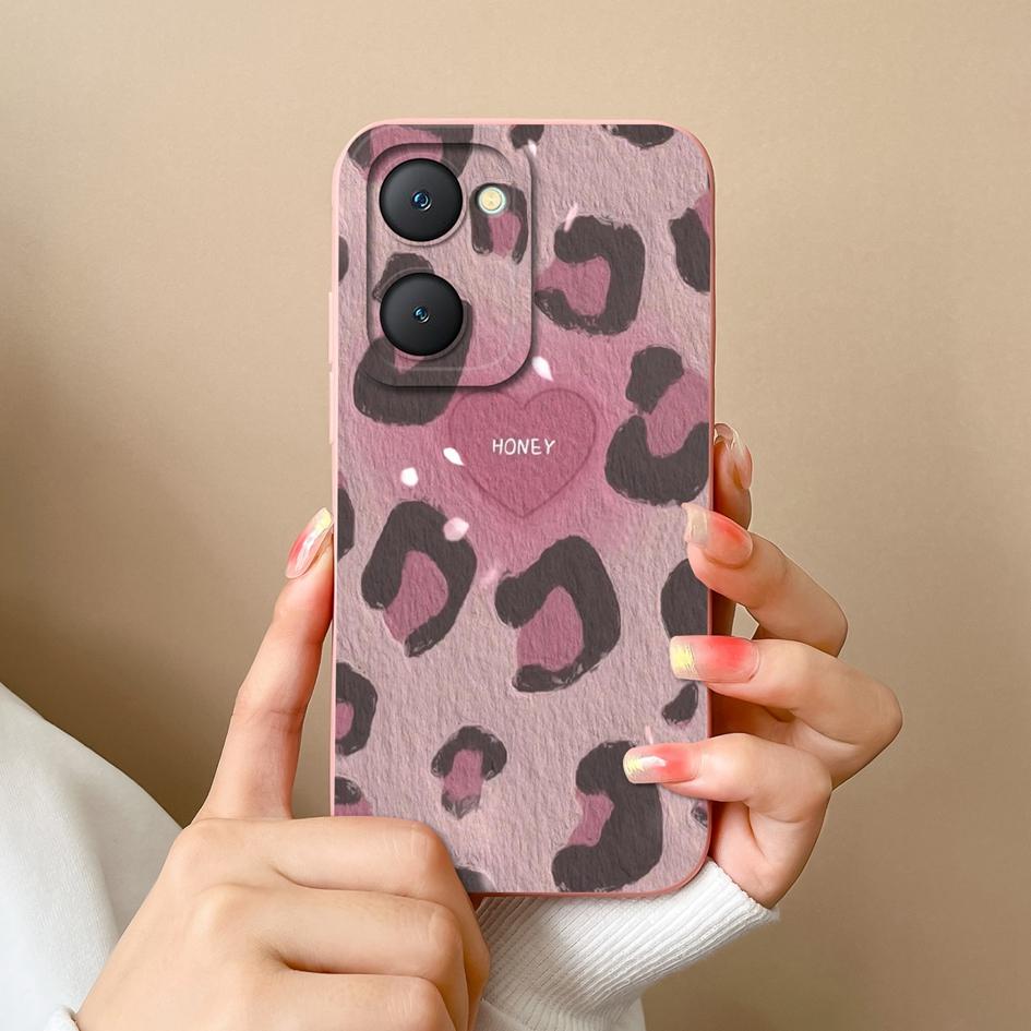 Cover Custodia Antiurto Per Vivo Y03 Y17S Y19S Y27 Y28 Y36 Y38 Y78 Plus T3 T3X 4G 5G Motivo Floreale Piccolo Silicone Morbido Protezione Fotocamera Per Vivo Capas