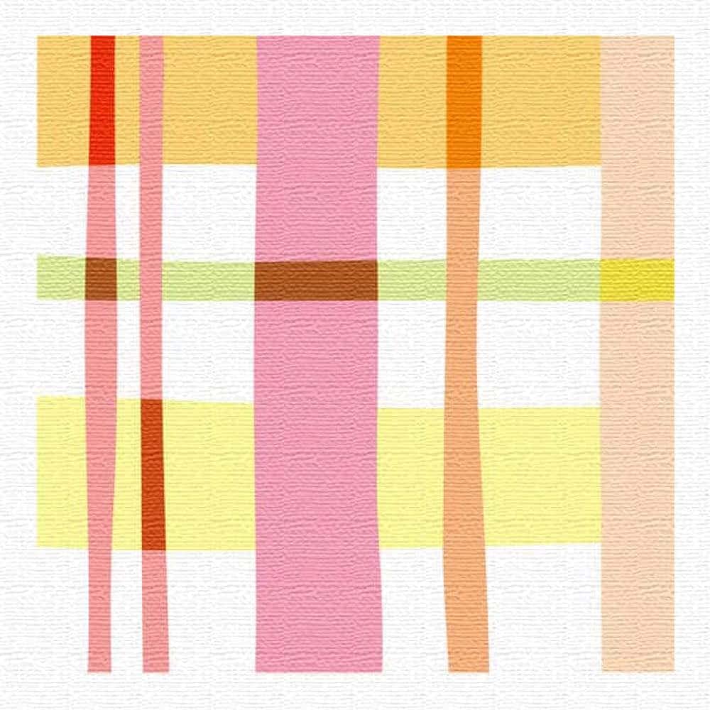 Lib Checkered Pink Art Panel 57cm Canvas Frame Made Japan Modern Geometric