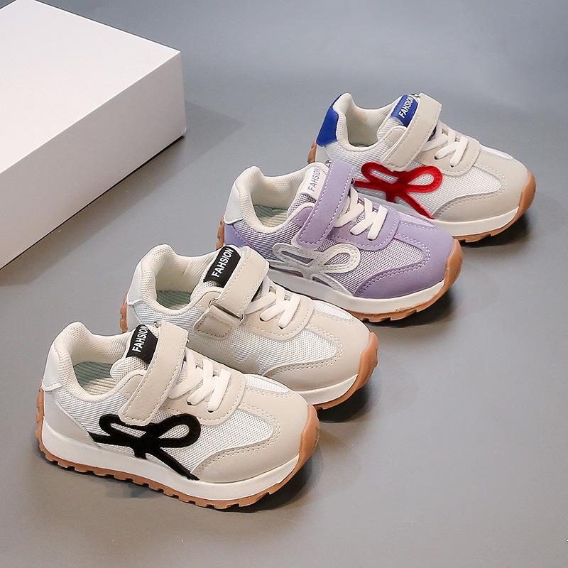 Children's soft-soled casual shoes lace-up Forrest Gump shoes round head non-slip boys' running shoes medium and large children's fashion trendy f