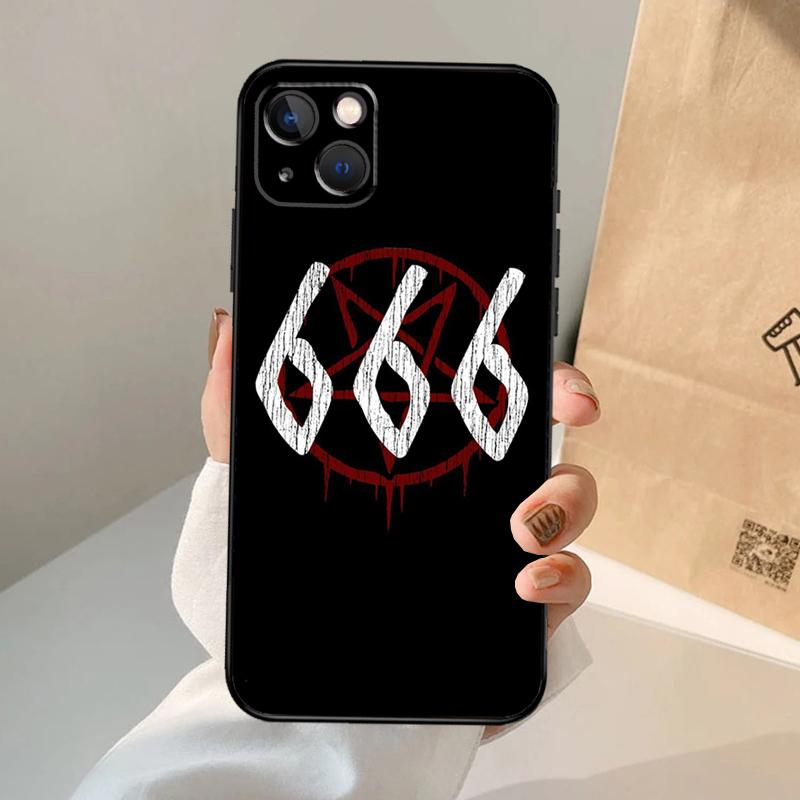 Pentagram 666 Demonic Satanic Case For iPhone 16 15 14 13 Pro Max 12 Pro Max Mini 11 Pro Max XS X XR Plus Cover Shell