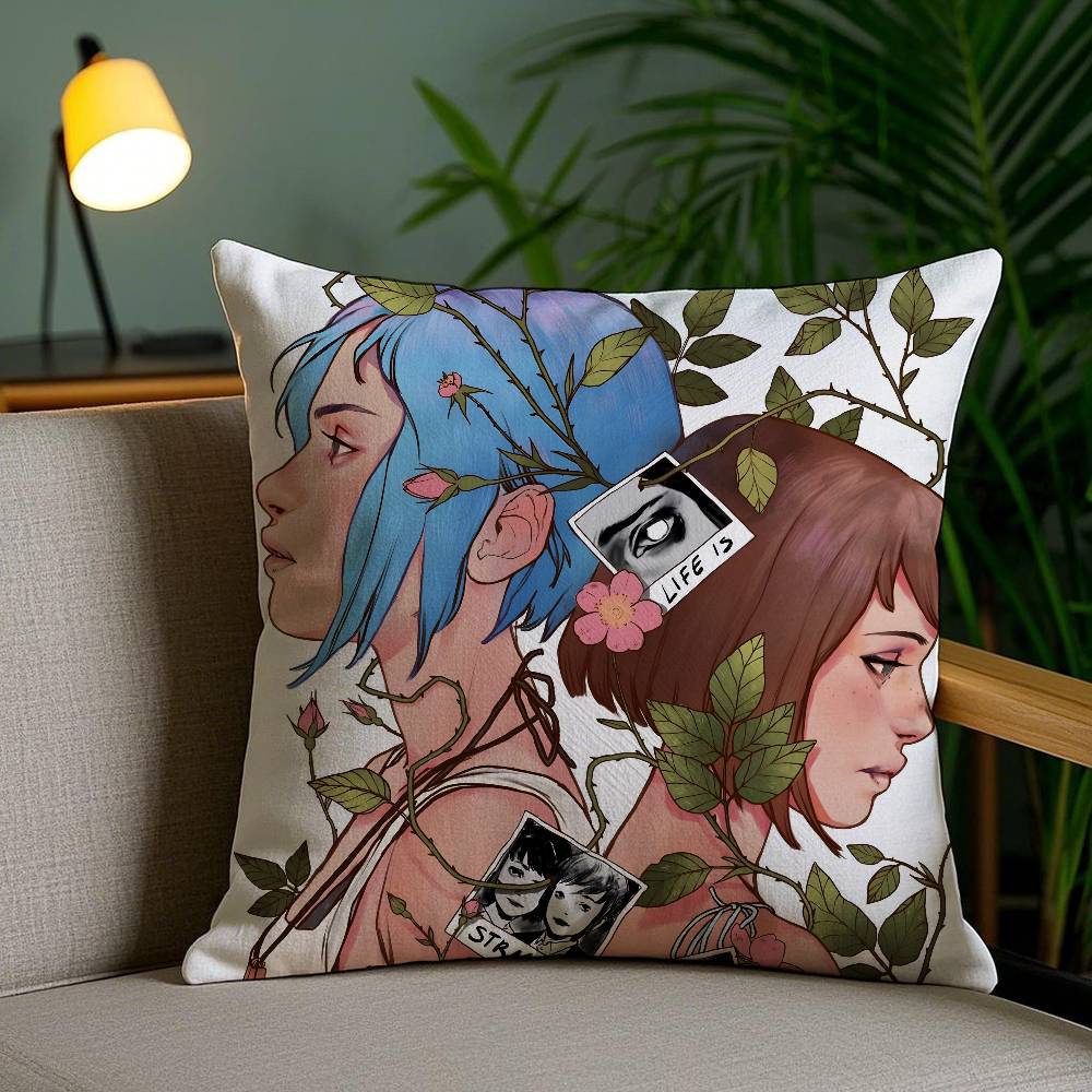 Game Life Is Strange-S Pillow Case Anti-dustmite Pillowcase Invisible Zipper Silky Short Plush Sofa Cushion Cover