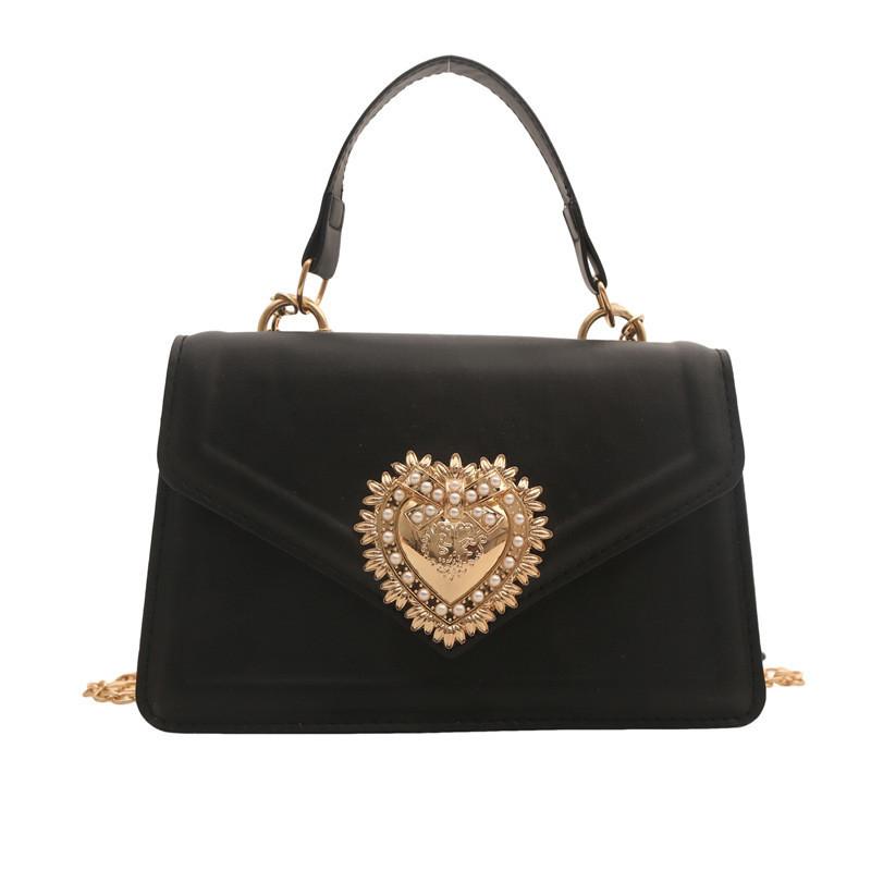 Chic Pu Leather Shoulder Bag For Women Trendy Lock Chain Crossbody Bag 2024